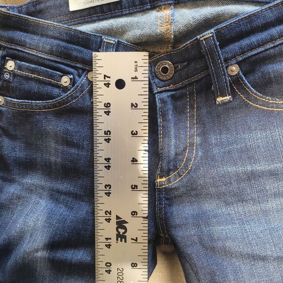 Ag Adriano Goldschmied Blue Stilt Cigarette Leg Womens 24 R - Picture 12 of 12